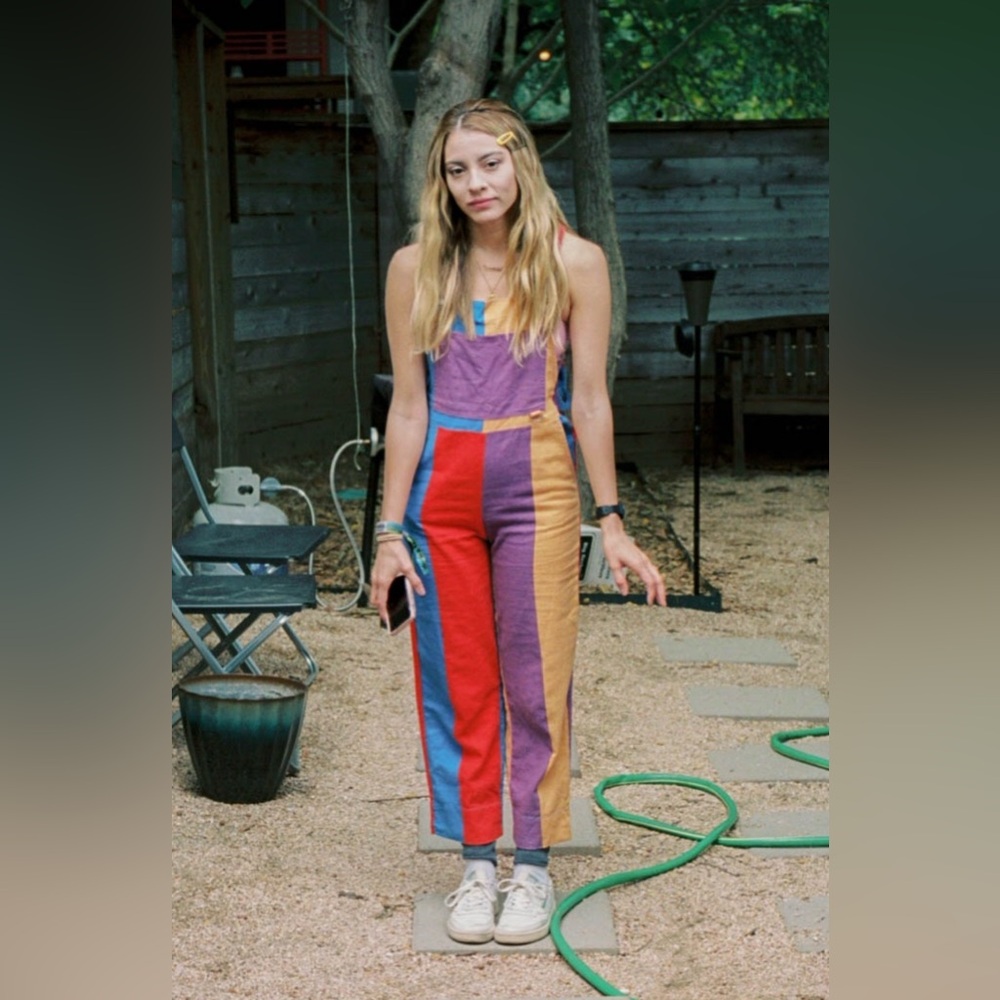 Urban Outfitters Colorblock Overalls Jumpsuit
